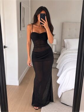 embellished cut out bandeau maxi dress in honey Embellished Cut-Out Bandeau Maxi Dress in Honey